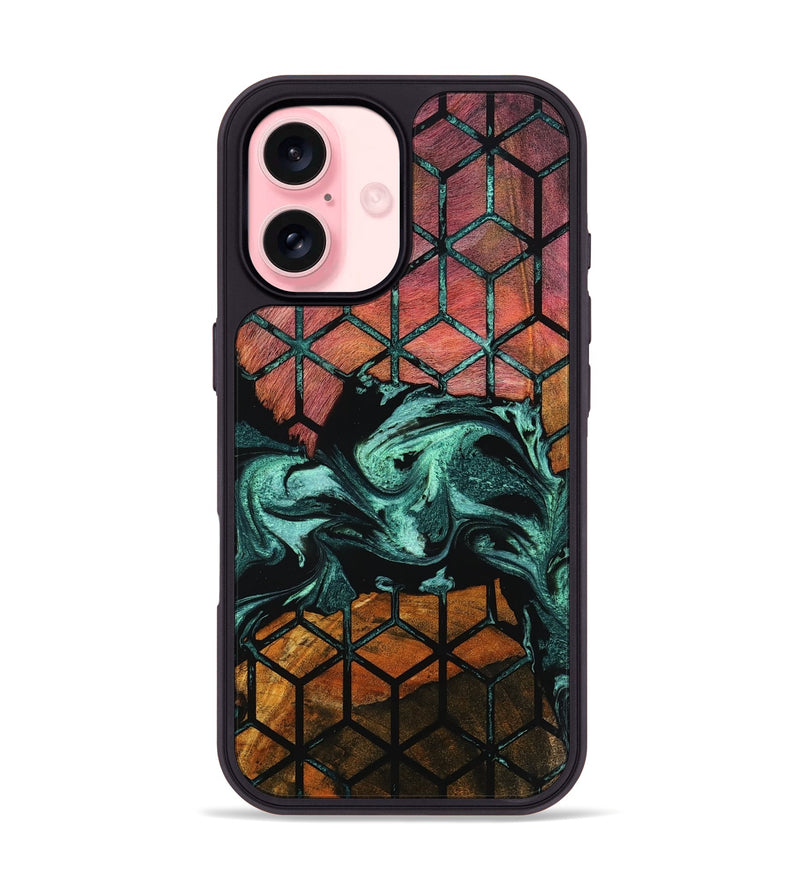 iPhone 16 Wood Phone Case - Demario (Pattern, 801332)