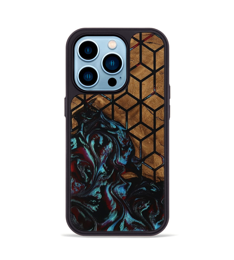 iPhone 14 Pro Wood Phone Case - Myrna (Pattern, 801341)