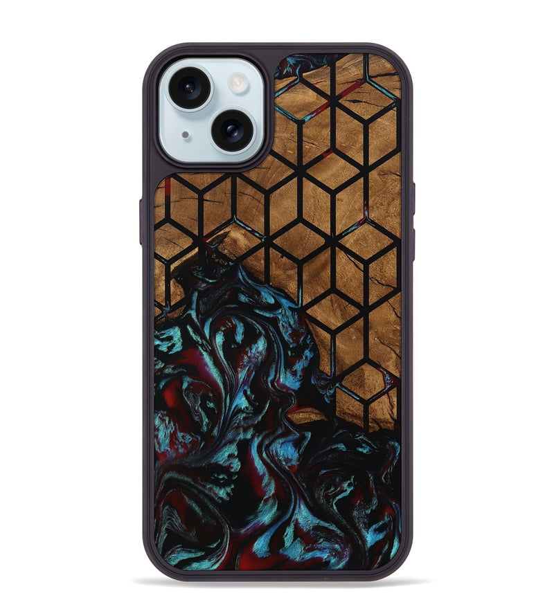 iPhone 15 Plus Wood Phone Case - Myrna (Pattern, 801341)
