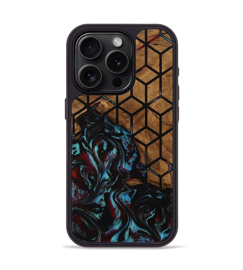 iPhone 15 Pro Wood Phone Case - Myrna (Pattern, 801341)