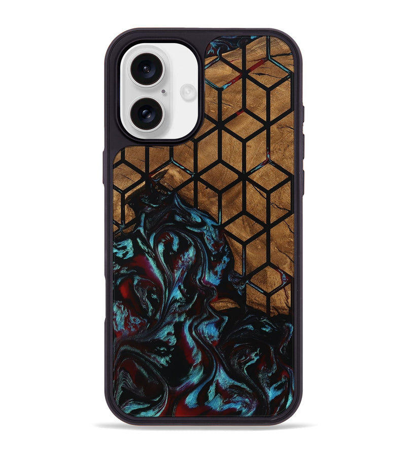 iPhone 16 Plus Wood Phone Case - Myrna (Pattern, 801341)