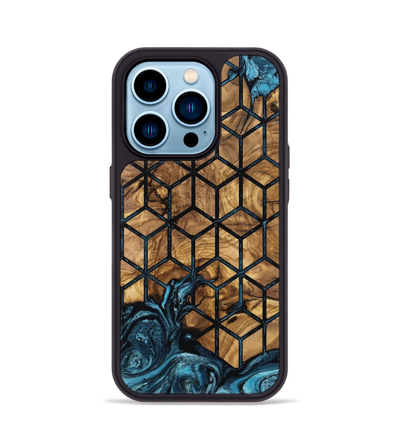 iPhone 14 Pro Wood Phone Case - Luvenia (Pattern, 801344)