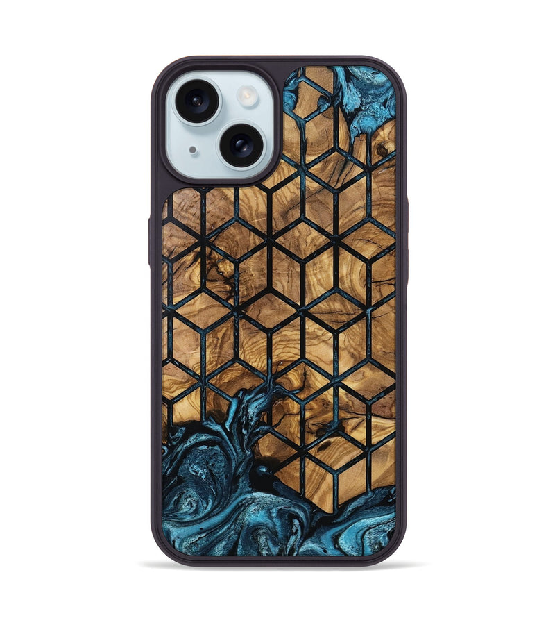 iPhone 15 Wood Phone Case - Luvenia (Pattern, 801344)