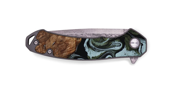 EDC Wood Pocket Knife - Jed (Green, 801345)