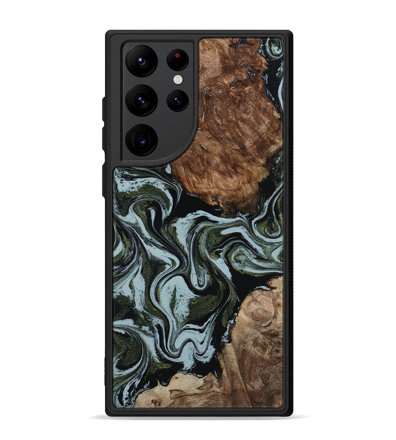 Galaxy S22 Ultra Wood Phone Case - Jed (Green, 801345)
