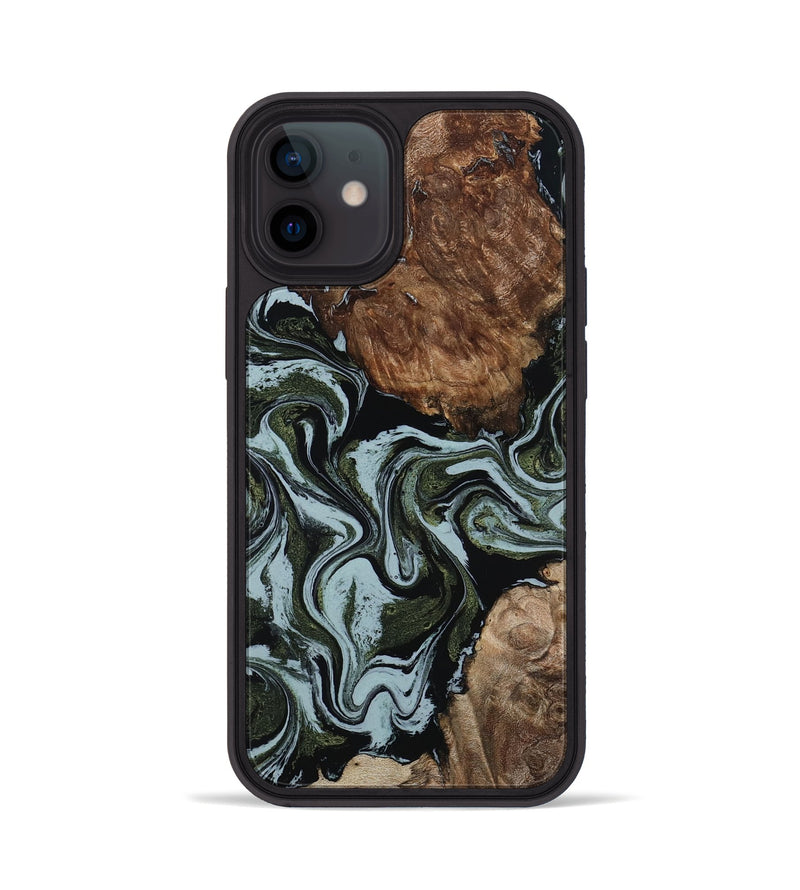 iPhone 12 Wood Phone Case - Jed (Green, 801345)