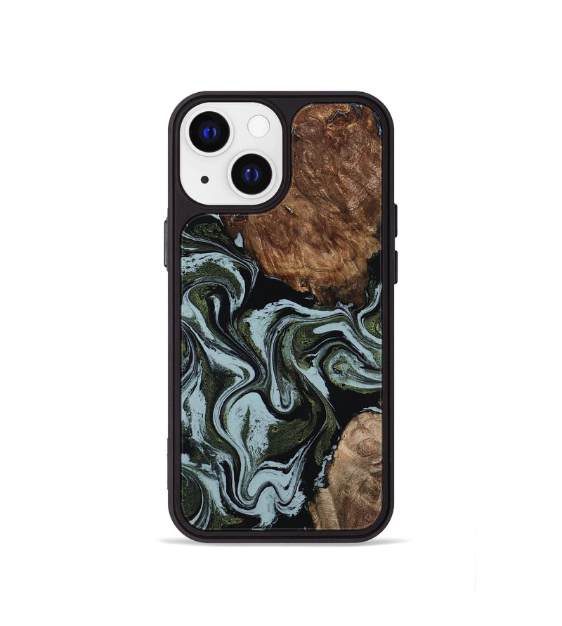 iPhone 13 mini Wood Phone Case - Jed (Green, 801345)