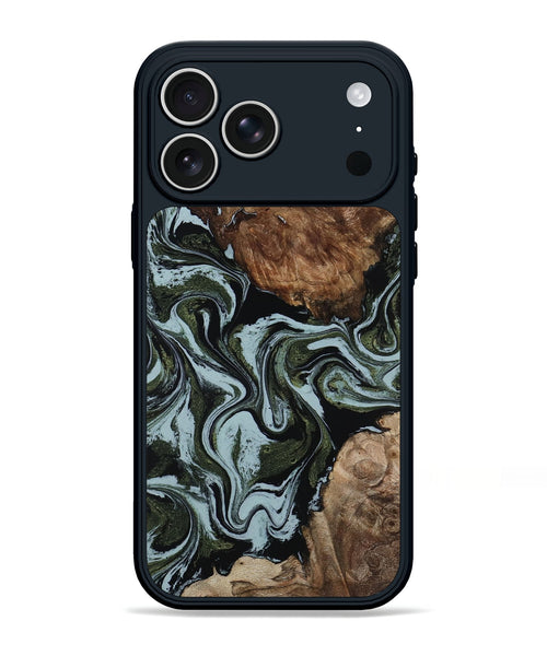 iPhone 17 Pro Max Wood Phone Case - Jed (Green, 801345)