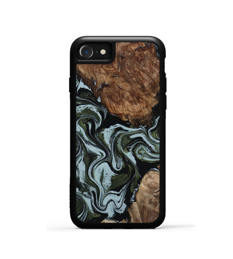 iPhone SE Wood Phone Case - Jed (Green, 801345)