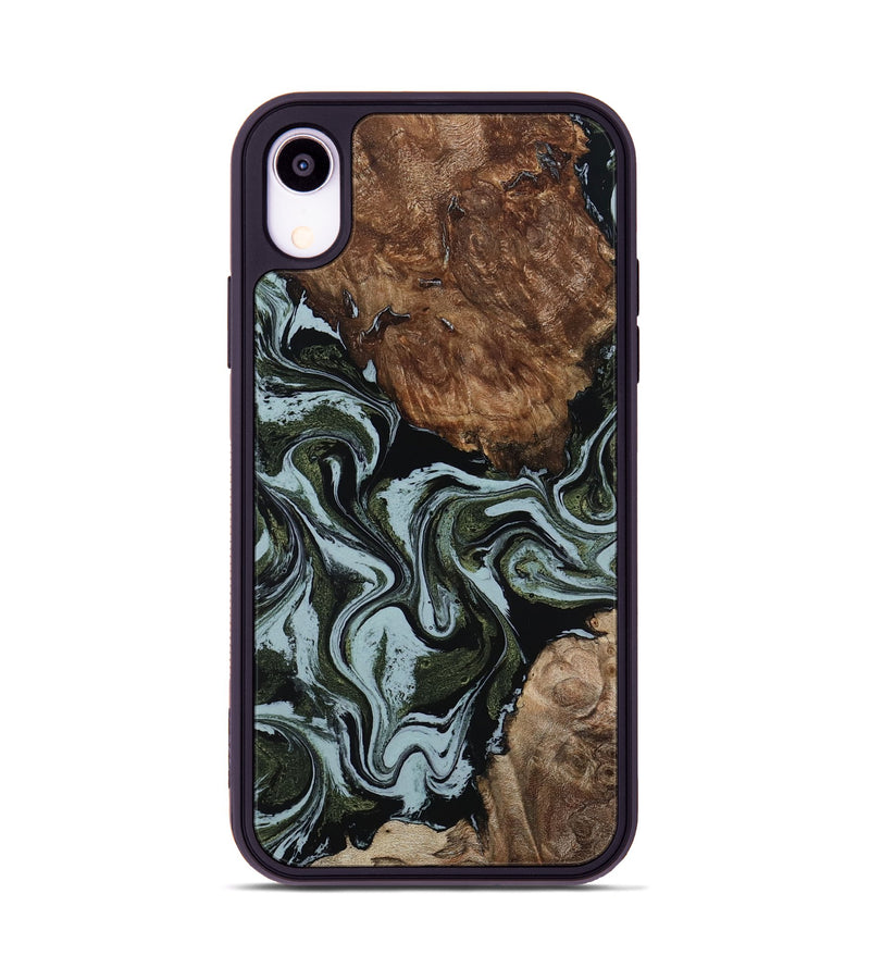 iPhone Xr Wood Phone Case - Jed (Green, 801345)