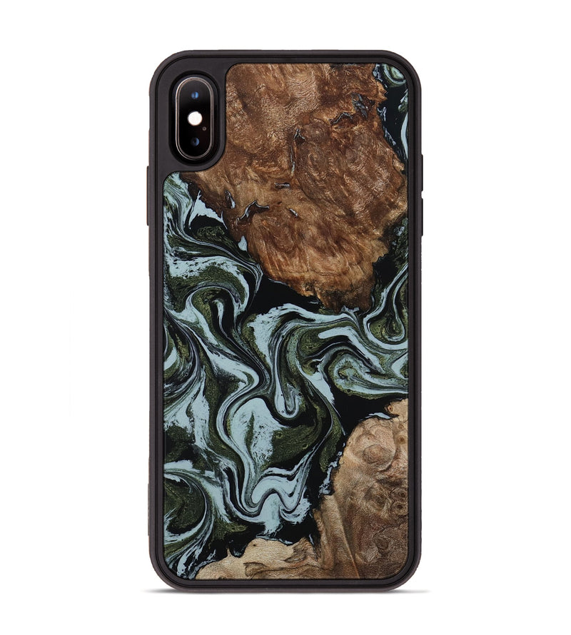 iPhone Xs Max Wood Phone Case - Jed (Green, 801345)
