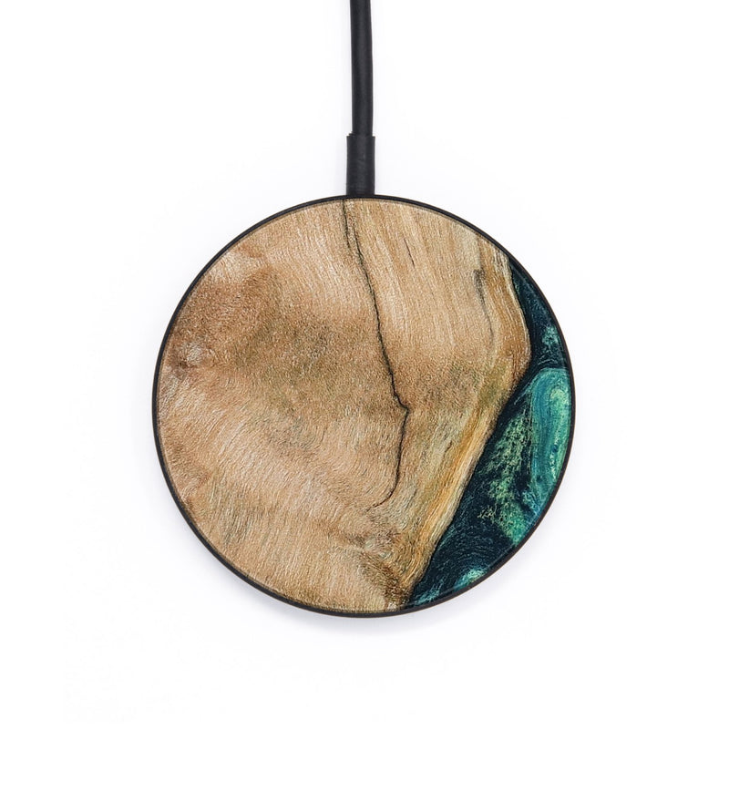 Circle Wood Wireless Charger - Tea (Green, 801346)