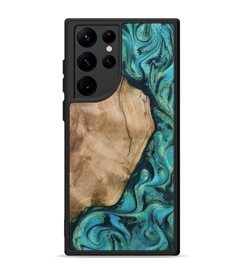Galaxy S22 Ultra Wood Phone Case - Tea (Green, 801346)