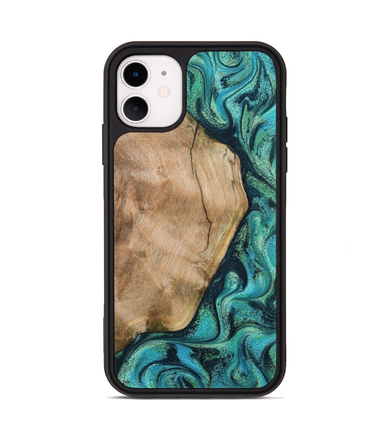 iPhone 11 Wood Phone Case - Tea (Green, 801346)