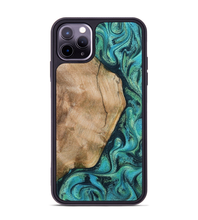 iPhone 11 Pro Max Wood Phone Case - Tea (Green, 801346)