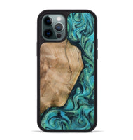 iPhone 12 Pro Max Wood Phone Case - Tea (Green, 801346)