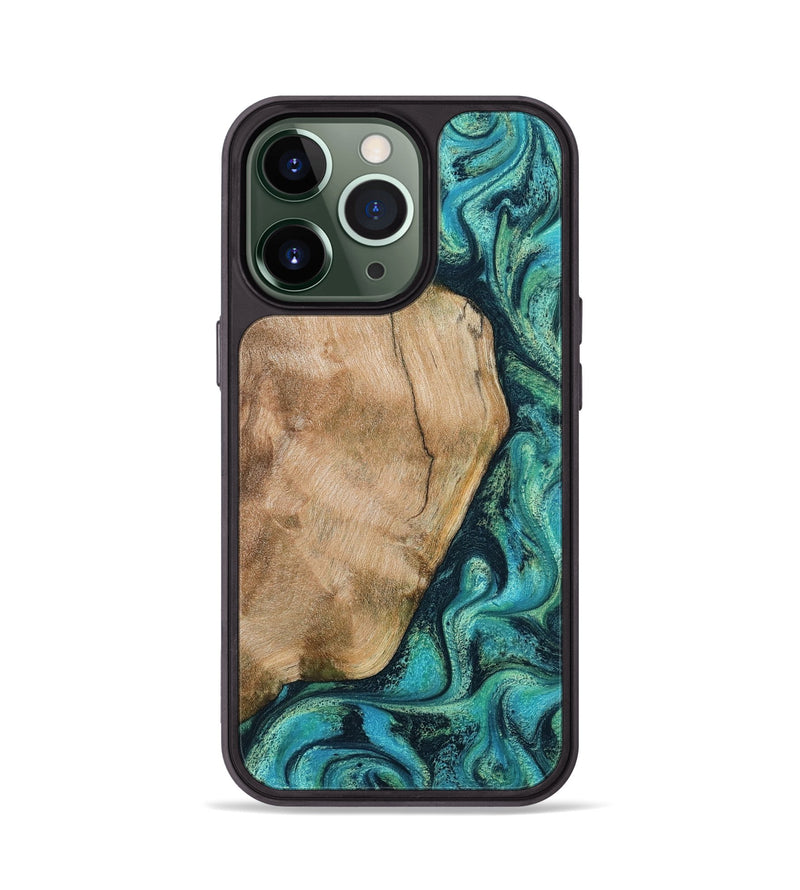 iPhone 13 Pro Wood Phone Case - Tea (Green, 801346)