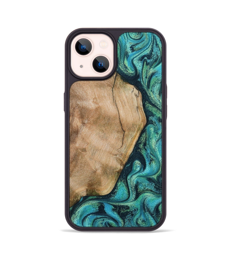 iPhone 14 Wood Phone Case - Tea (Green, 801346)