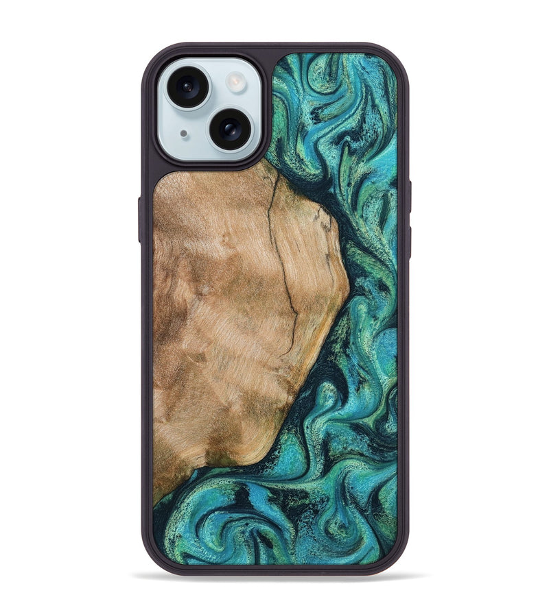 iPhone 15 Plus Wood Phone Case - Tea (Green, 801346)