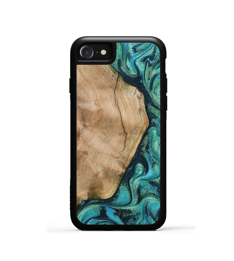 iPhone SE Wood Phone Case - Tea (Green, 801346)