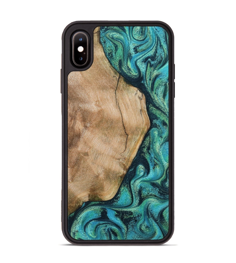 iPhone Xs Max Wood Phone Case - Tea (Green, 801346)