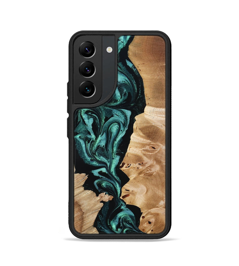 Galaxy S22 Wood Phone Case - Elisha (Green, 801347)