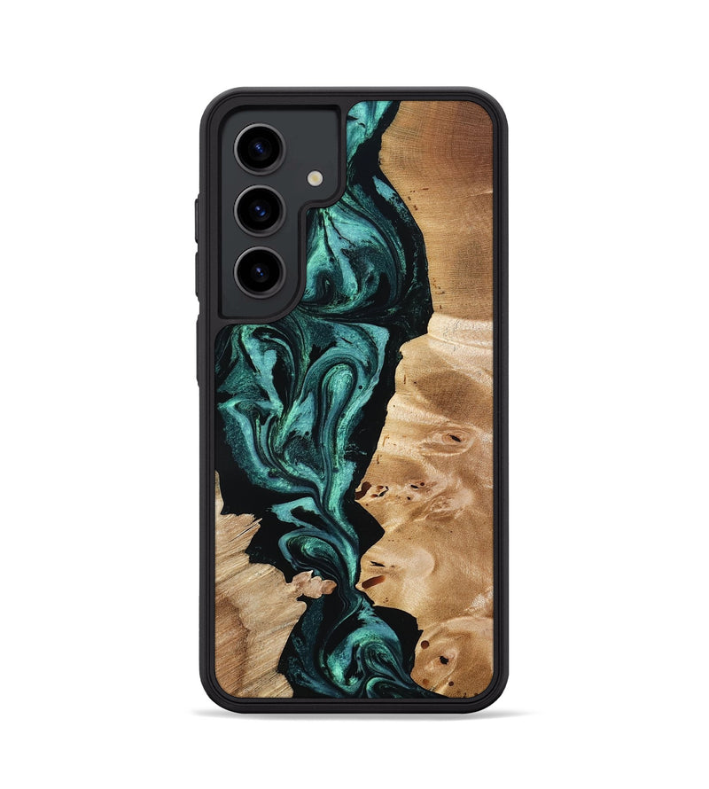 Galaxy S24 Wood Phone Case - Elisha (Green, 801347)