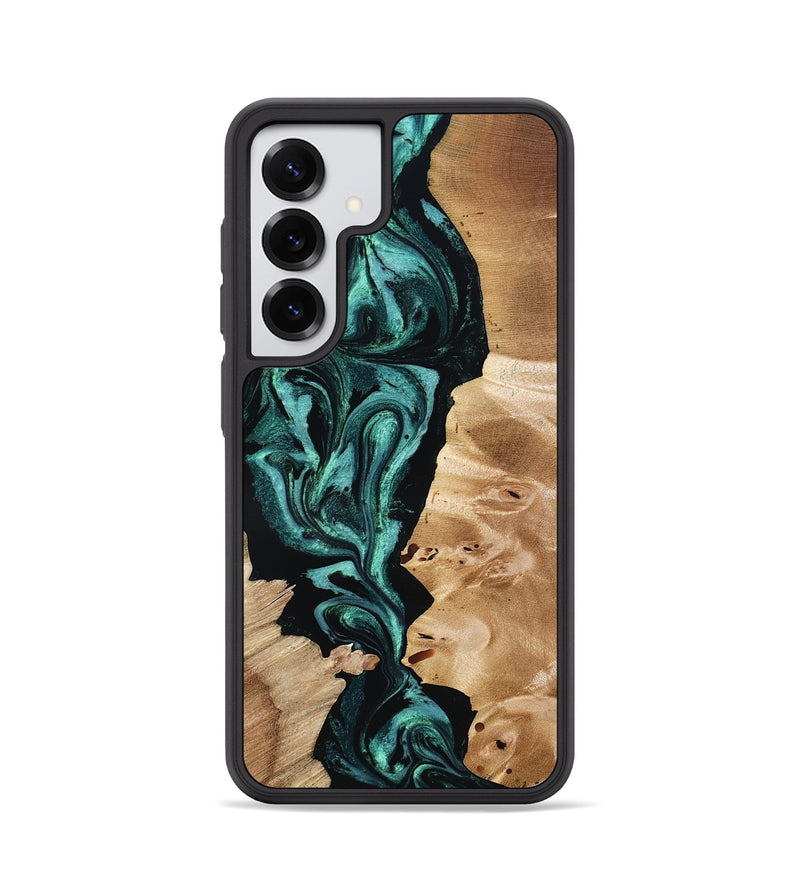 Galaxy S25 Wood Phone Case - Elisha (Green, 801347)