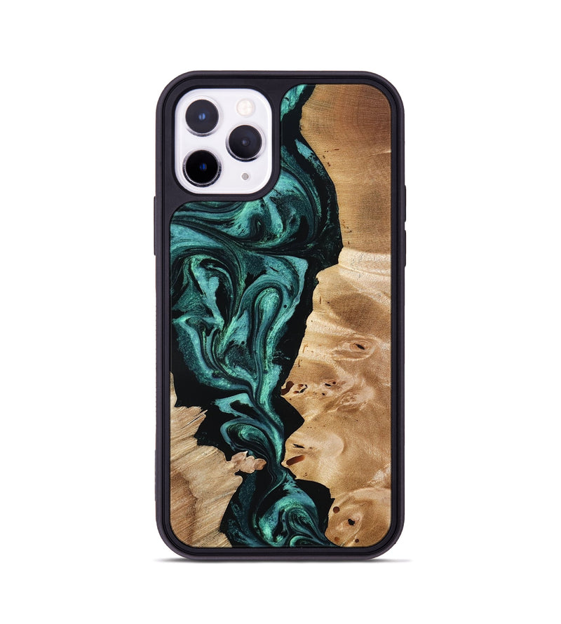 iPhone 11 Pro Wood Phone Case - Elisha (Green, 801347)