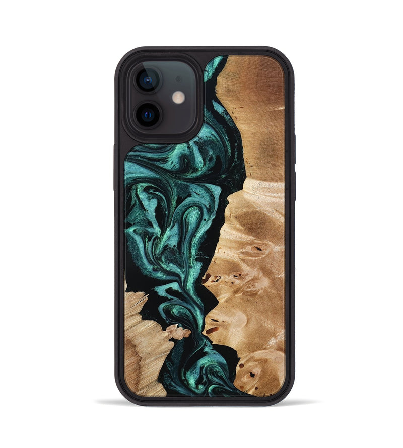 iPhone 12 Wood Phone Case - Elisha (Green, 801347)