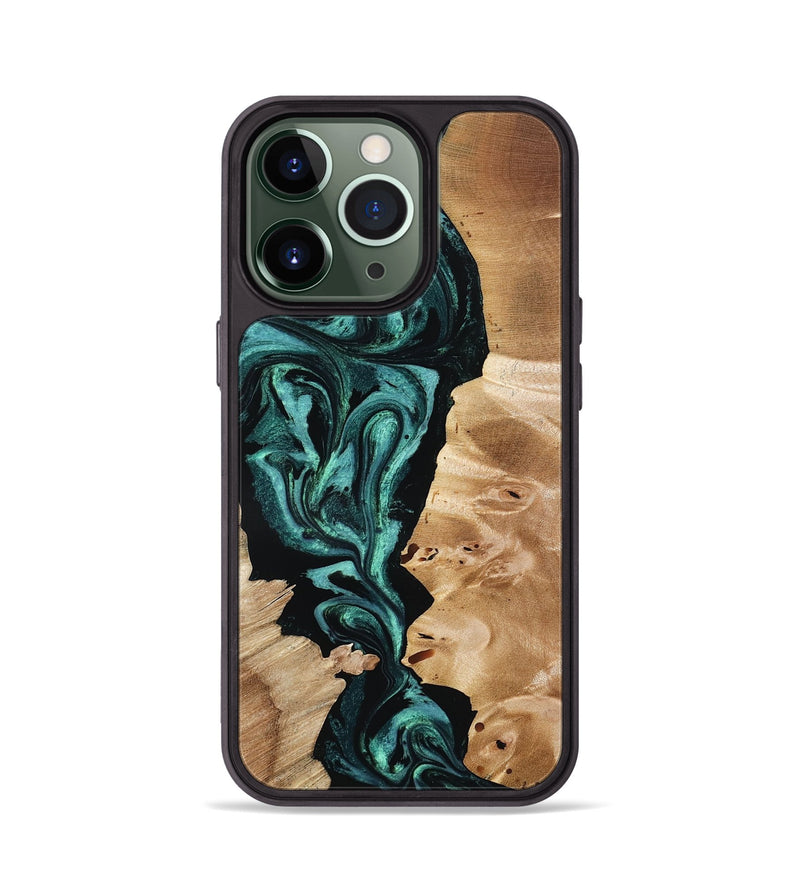 iPhone 13 Pro Wood Phone Case - Elisha (Green, 801347)
