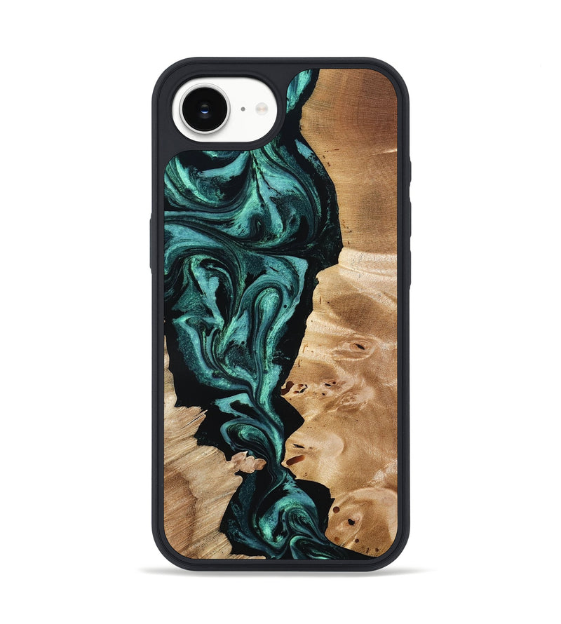 iPhone 16e Wood Phone Case - Elisha (Green, 801347)