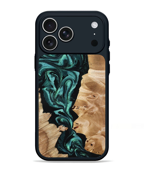 iPhone 17 Pro Max Wood Phone Case - Elisha (Green, 801347)