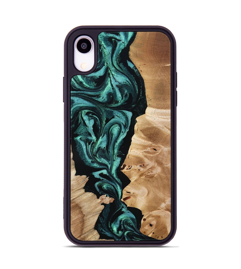 iPhone Xr Wood Phone Case - Elisha (Green, 801347)