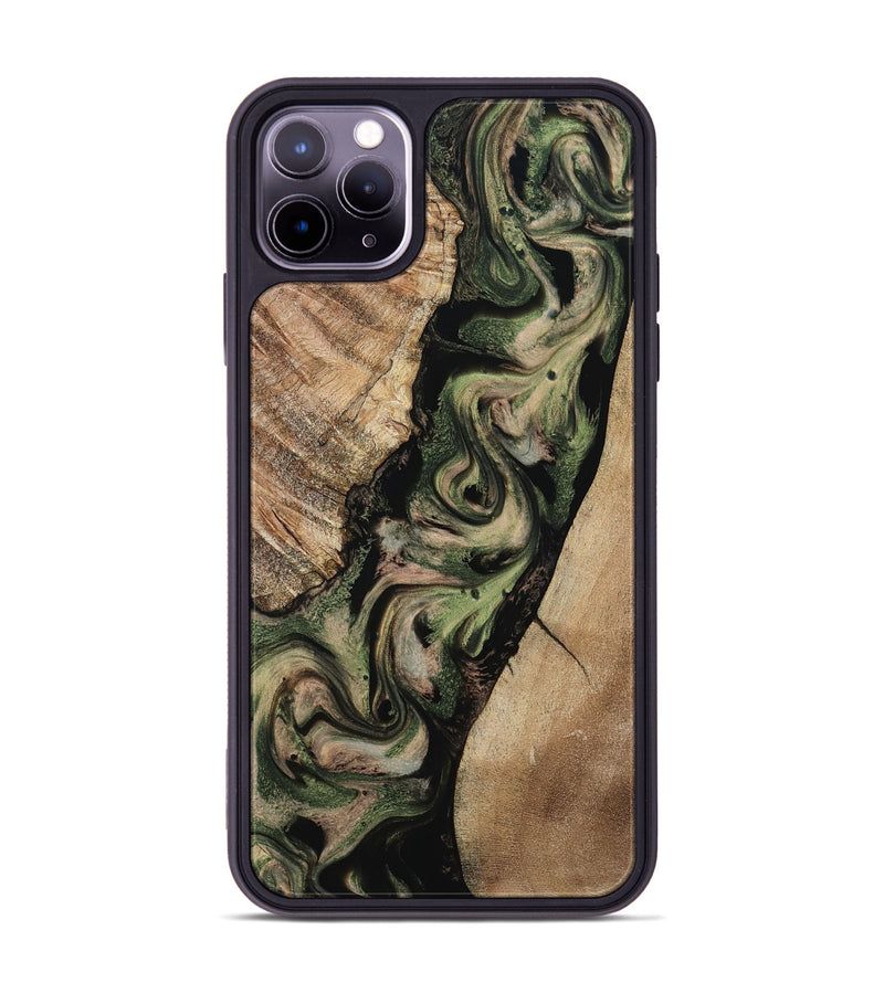 iPhone 11 Pro Max Wood Phone Case - Uriah (Green, 801348)