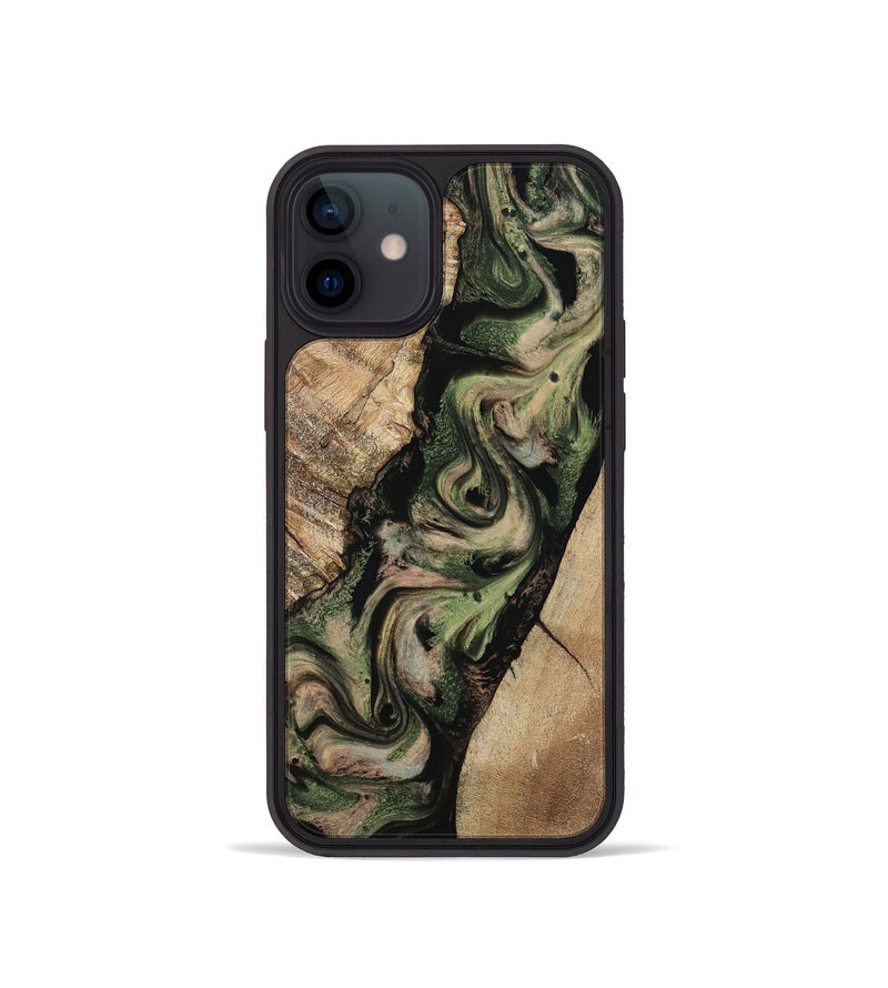 iPhone 12 mini Wood Phone Case - Uriah (Green, 801348)