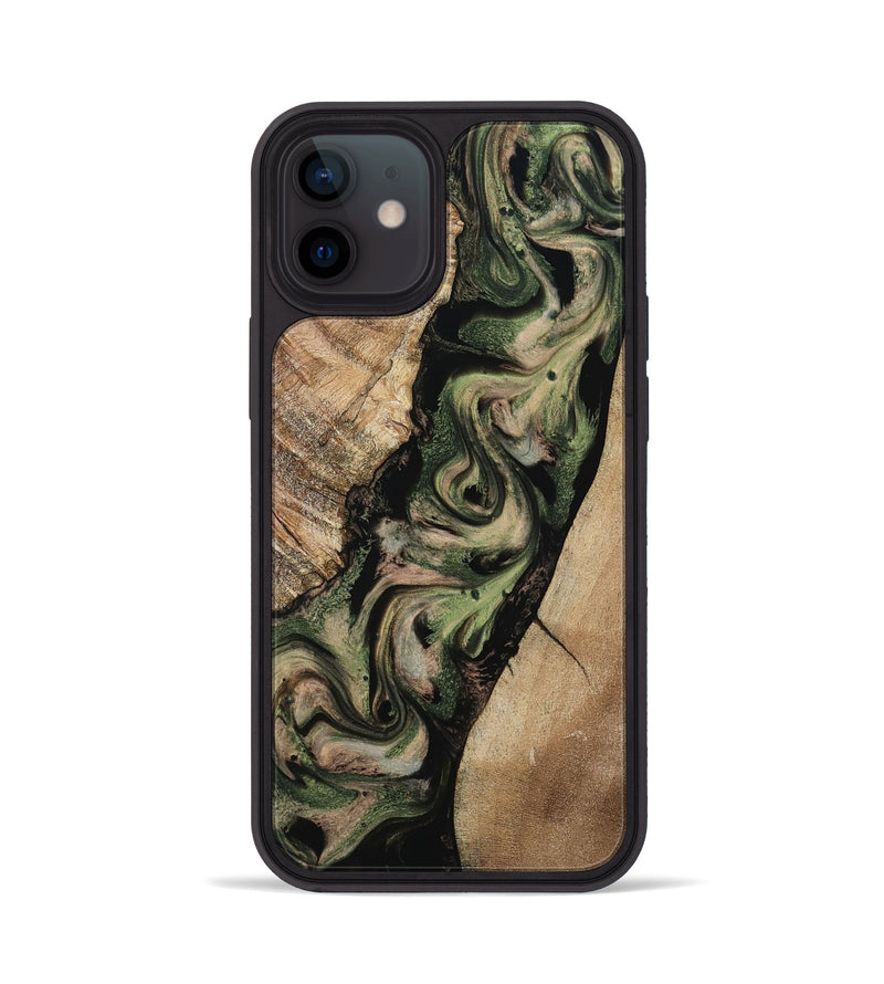 iPhone 12 Wood Phone Case - Uriah (Green, 801348)