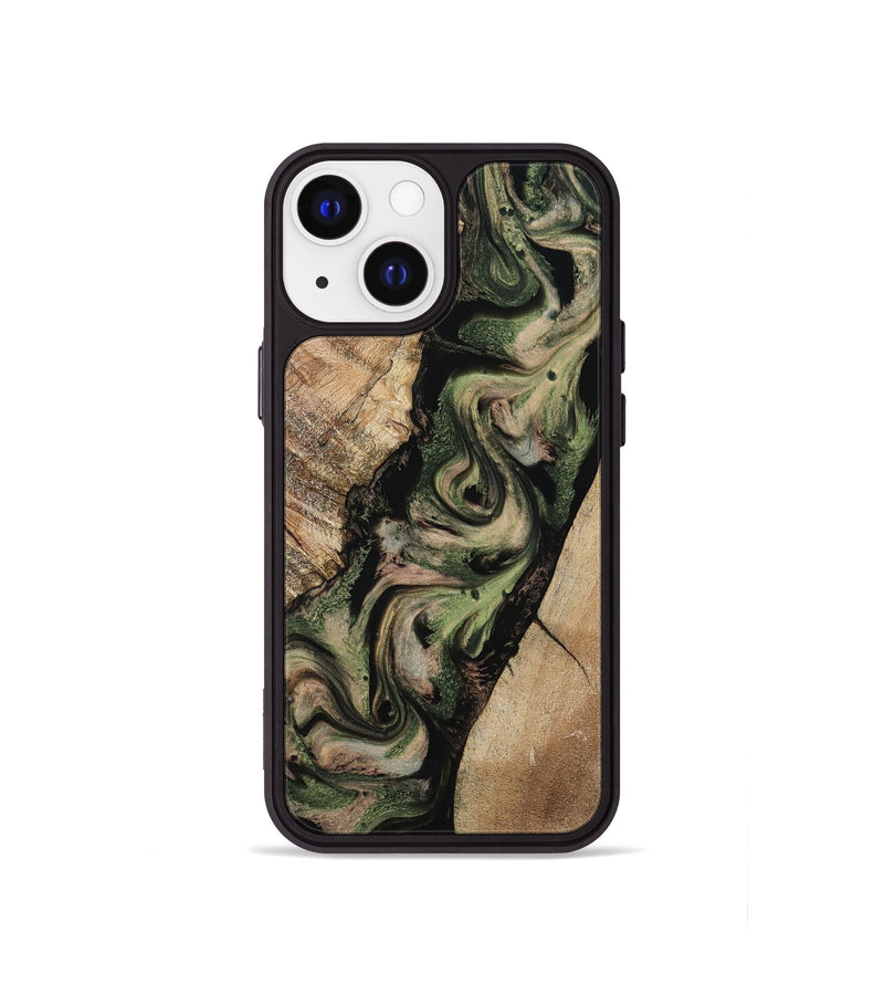 iPhone 13 mini Wood Phone Case - Uriah (Green, 801348)
