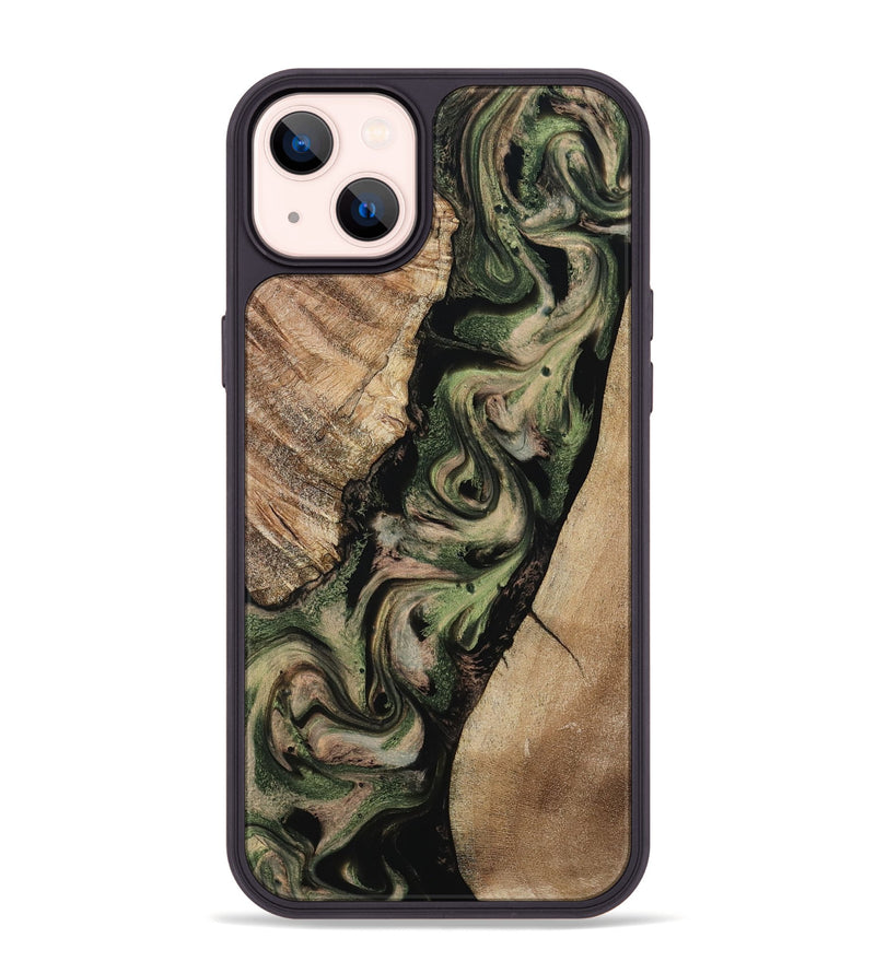 iPhone 14 Plus Wood Phone Case - Uriah (Green, 801348)