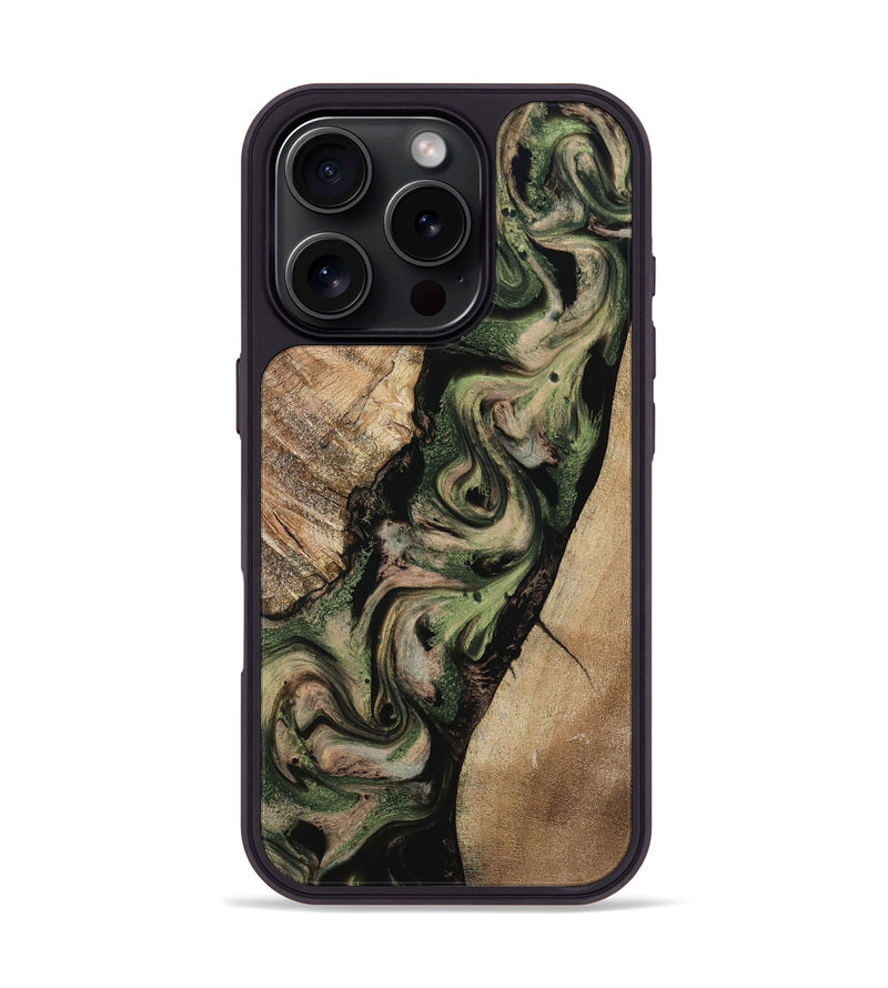 iPhone 16 Pro Wood Phone Case - Uriah (Green, 801348)