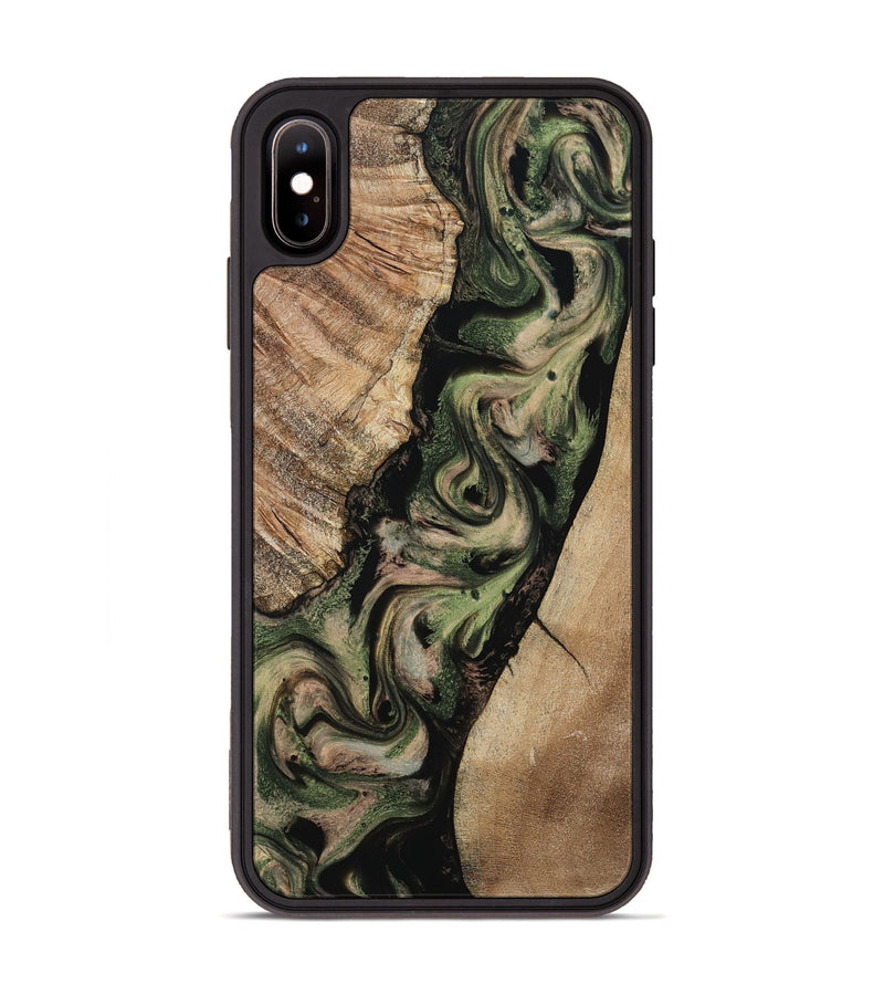 iPhone Xs Max Wood Phone Case - Uriah (Green, 801348)