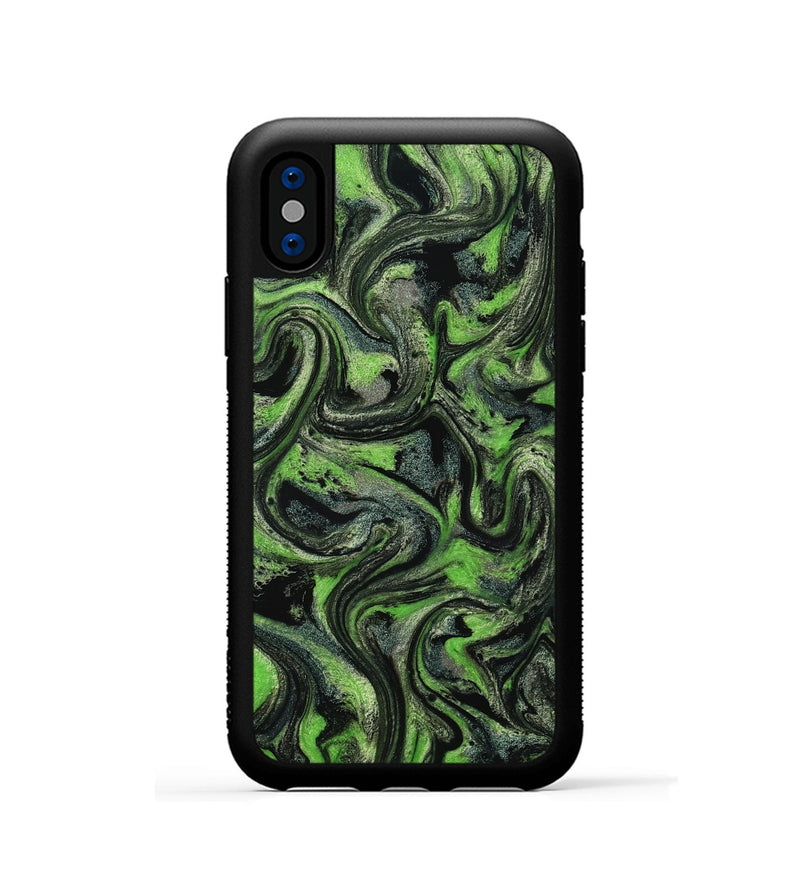 iPhone Xs ResinArt Phone Case - Ryland (Green, 801349)