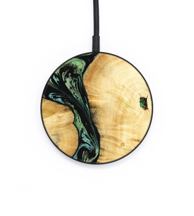 Circle Wood Wireless Charger - Keith (Green, 801350)