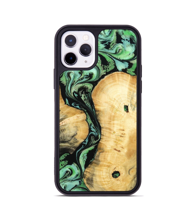 iPhone 11 Pro Wood Phone Case - Keith (Green, 801350)