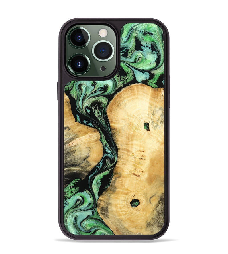 iPhone 13 Pro Max Wood Phone Case - Keith (Green, 801350)