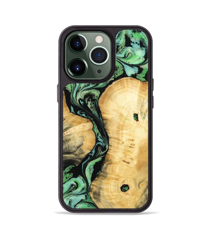 iPhone 13 Pro Wood Phone Case - Keith (Green, 801350)