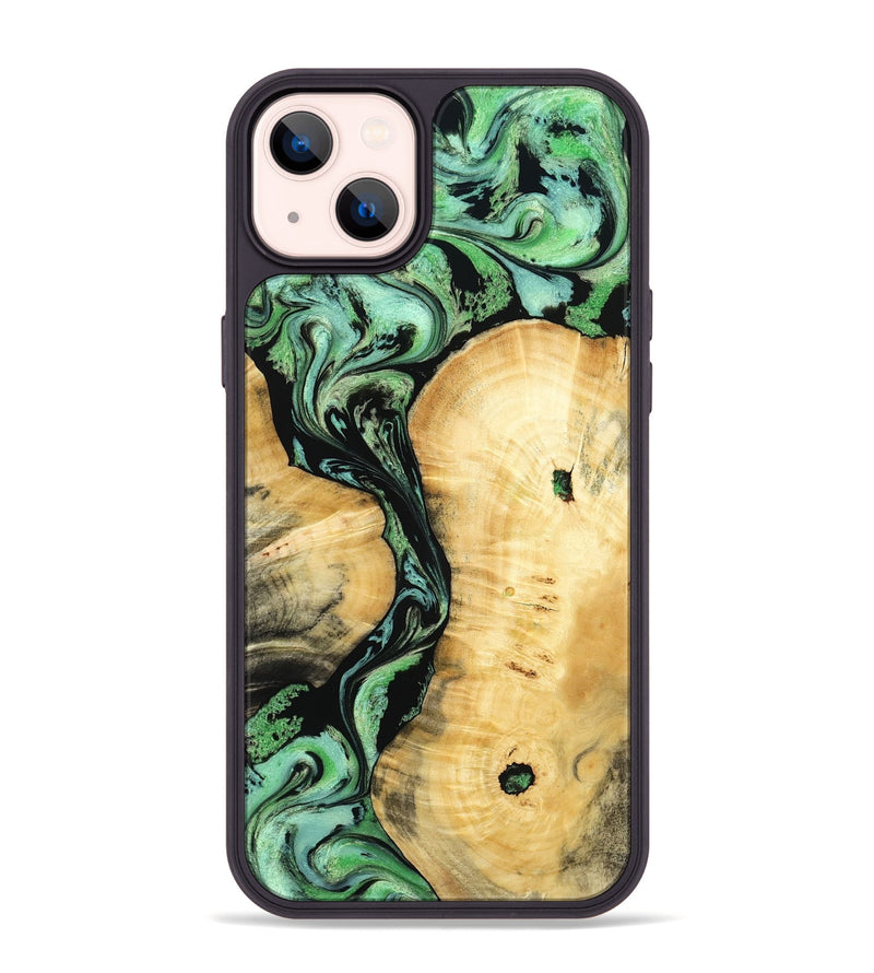 iPhone 14 Plus Wood Phone Case - Keith (Green, 801350)