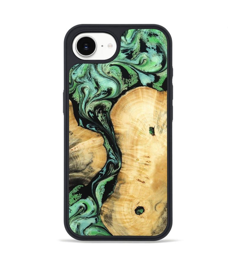 iPhone 16e Wood Phone Case - Keith (Green, 801350)