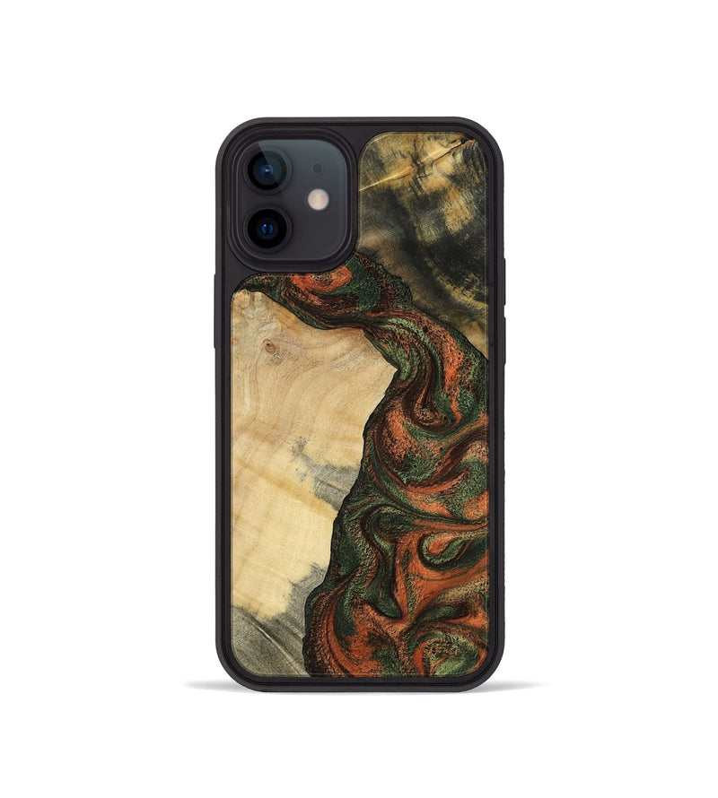 iPhone 12 mini Wood Phone Case - Matilda (Green, 801351)