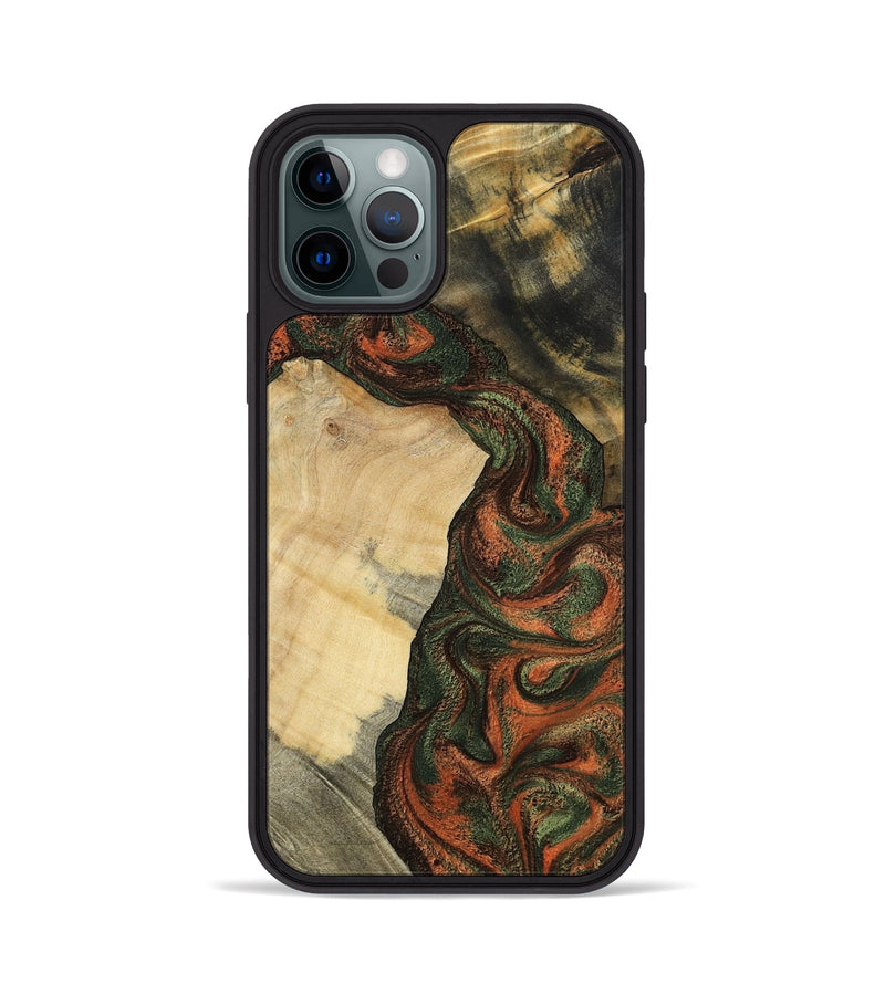 iPhone 12 Pro Wood Phone Case - Matilda (Green, 801351)